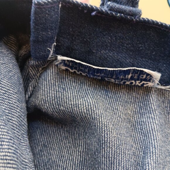 26x30 Vintage 70's Bobby Brooks High-Waist Flared Denim Jeans Snap Fly Hippie - Picture 7 of 8